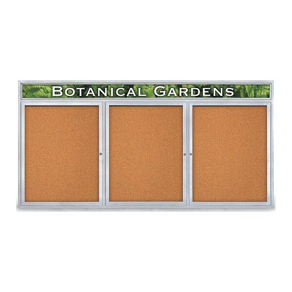 Corkboard, Header, Cork, 3 Door, 96 x 48"