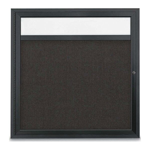 Corkboard, Header, Fabrc, Blk, 1 Door, 36x36"