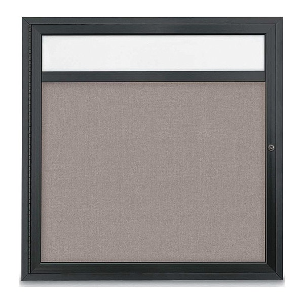 Corkboard, Headr, Fbrc, Blk/Prl, 1 Dr, 36x36"