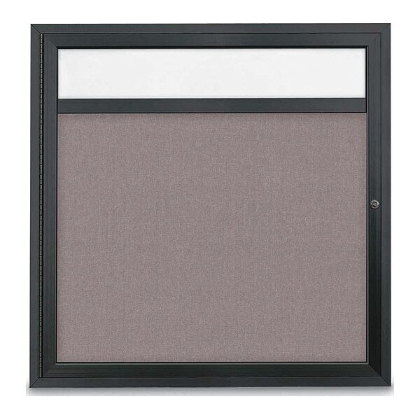 Corkboard, Hdr, Fbrc, Blk/Surf, 1 Dr, 36x36"