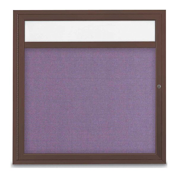 Corkboard, Hdr, Fbrc, Brnz/Amth, 1 Dr, 36x36"