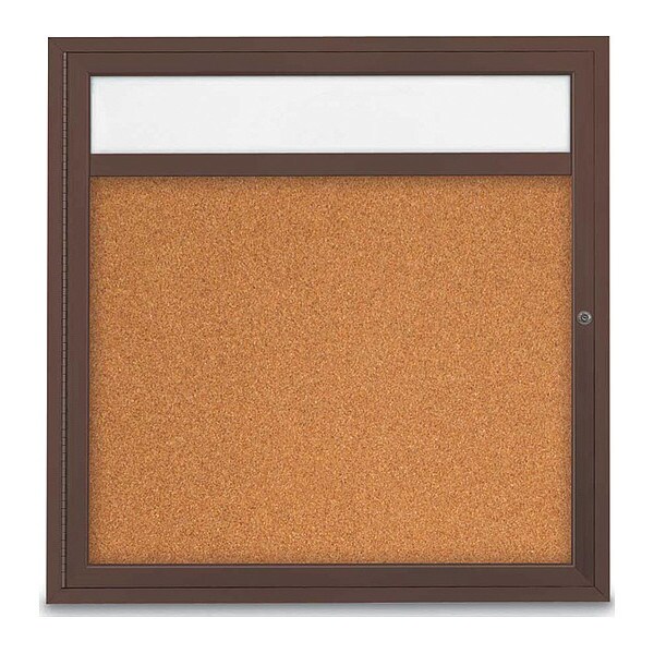 Corkboard, Header, Brnz, Cork, 1 Door, 36x36"