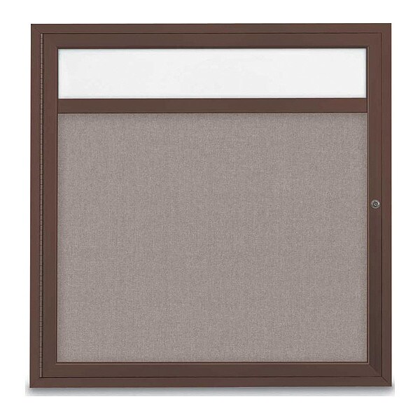 Corkboard, Hdr, Fbrc, Brnz/Prl, 1 Dr, 36x36"