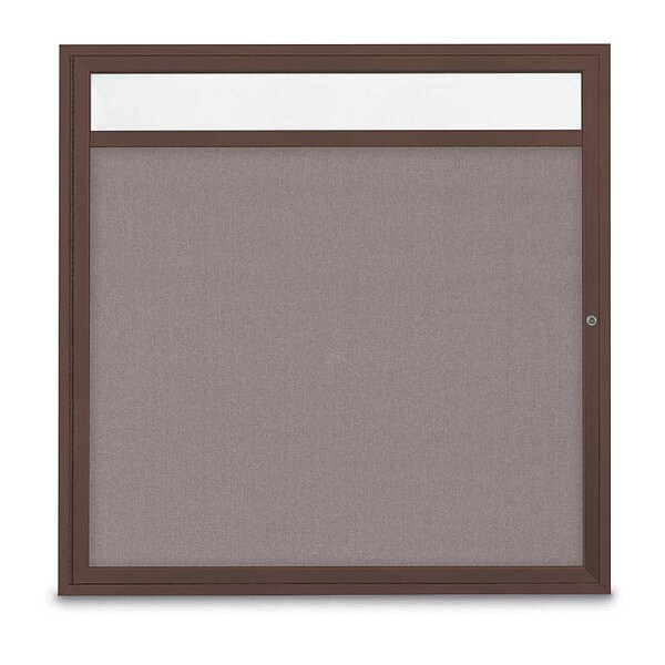 Corkboard, Hdr, Fbrc, Brnz/Surf, 1 Dr, 48x48"