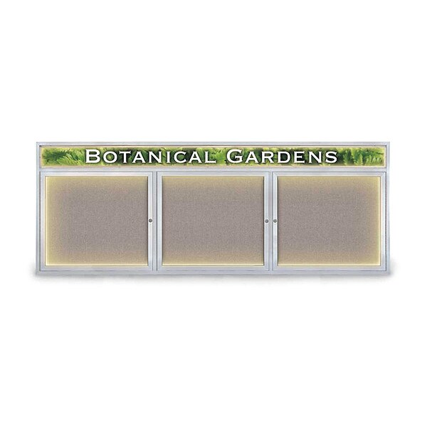 Corkboard, Fbrc, Hdr, Satin/Prl, 3 Dr, 96x36"