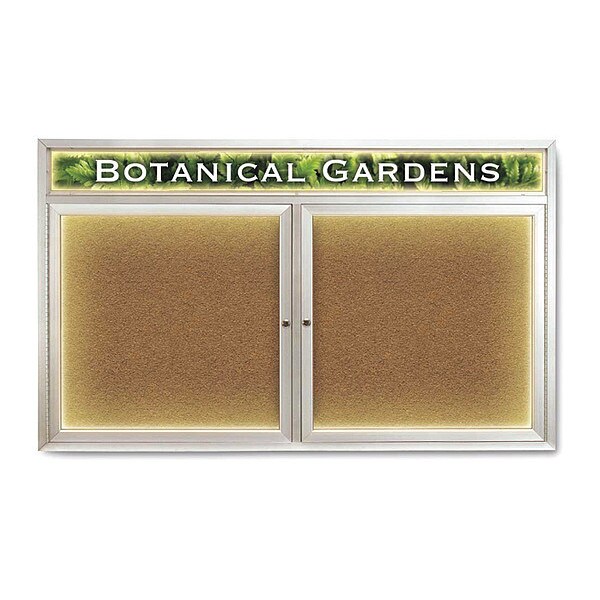 Corkboard, Lghtd, Header, Forbo, 2 Dr, 60x36"