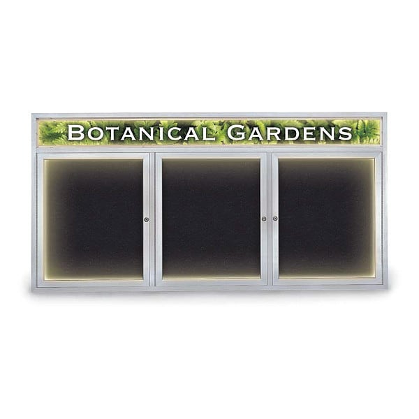 Corkboard, Lght, Header, Rubber, 3 Dr, 72x36"