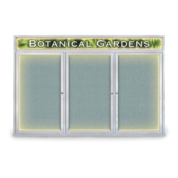 Corkboard, Fbrc, Hdr, Satin/Cld, 3 Dr, 72x48"