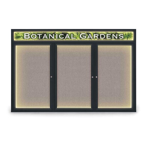 Corkboard, Fbrc, Headr, Blk/Prl, 3 Dr, 72x48"