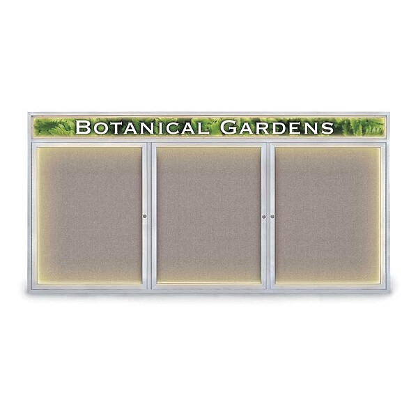 Corkboard, Fbrc, Hdr, Satin/Prl, 3 Dr, 96x48"