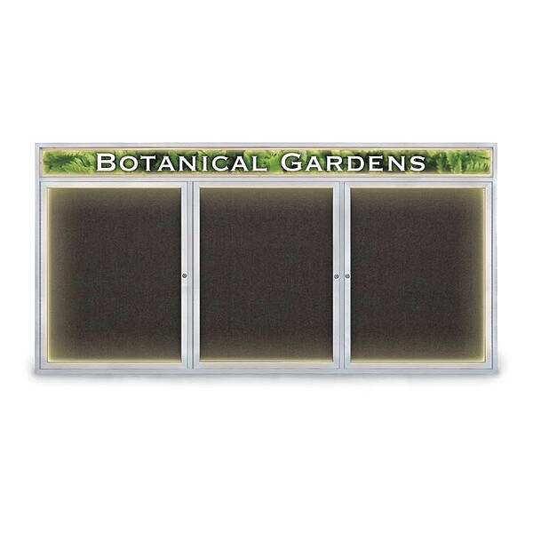 Corkboard, Fbrc, Hdr, Satin/Blk, 3 Dr, 96x48"