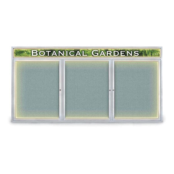Corkboard, Fbrc, Hdr, Satin/Cld, 3 Dr, 96x48"