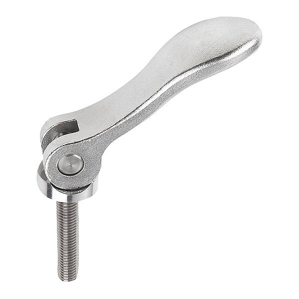 Cam Lever, Adjustable, Steel, Size 1, 10-32X50, A=70, 4, B=21, 5, Trivalent Blue Passivated