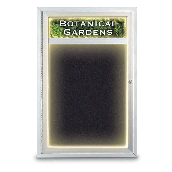 Corkboard, Lght, Header, Rubber, 1 Dr, 24x36"