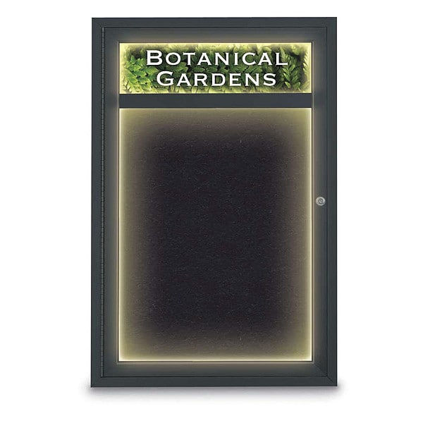 Crkboard, Lght, Hdr, Blk, Rubber, 1 Dr, 24x36"