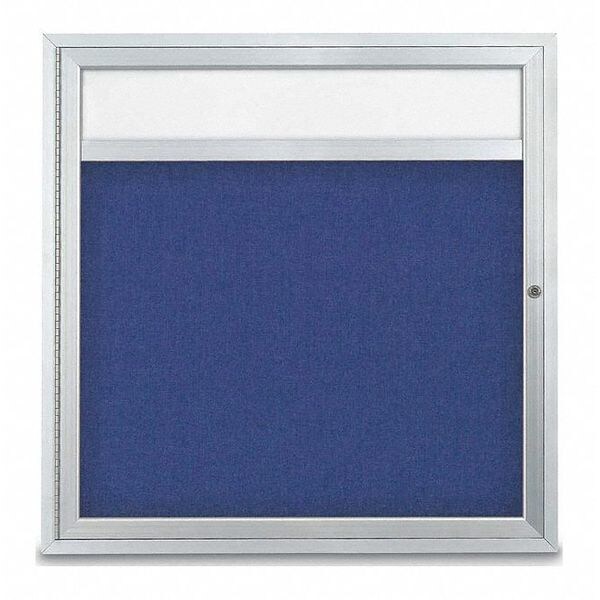 Corkboard, Hdr, Fbrc, 1 Dr, Stn/Cobcc, 36x36"