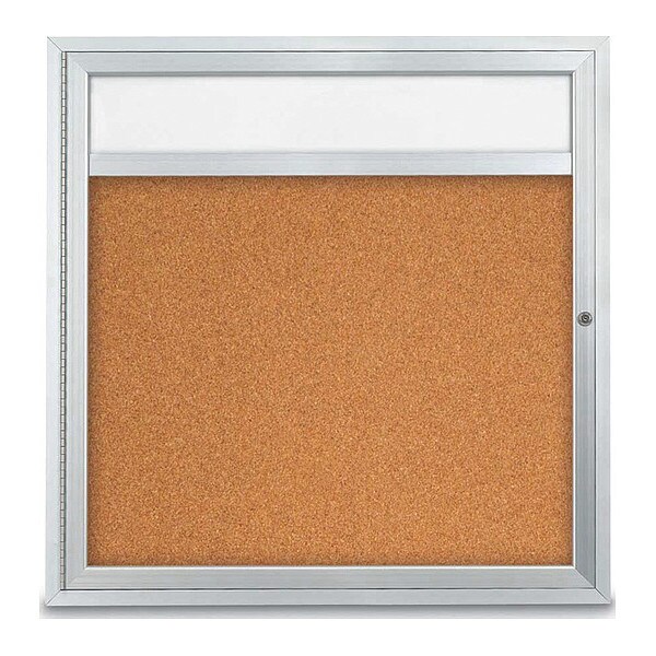 Corkboard, Header, Cork, 1 Door, 36 x 36"