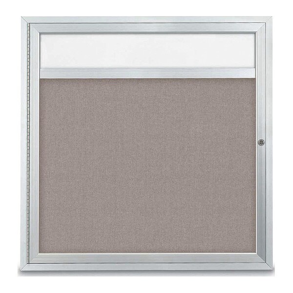 Corkboard, Hdr, Fbrc, 1 Dr, Satin/Prl, 36x36"