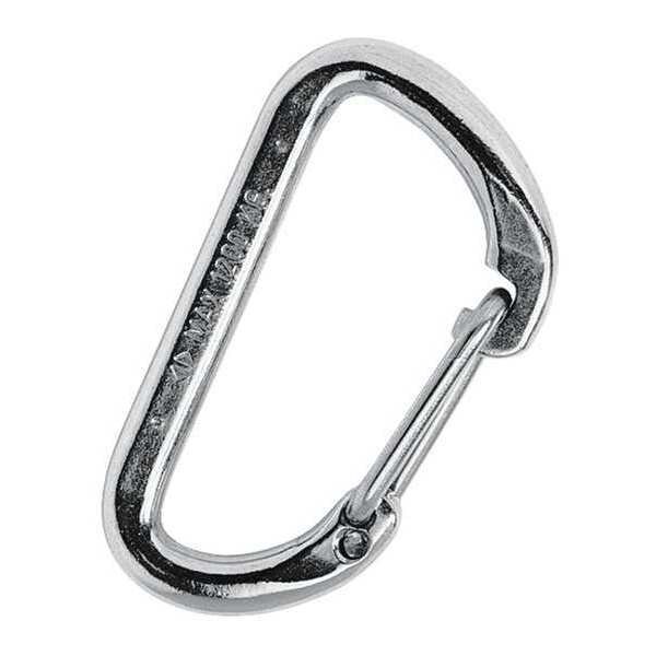 Snap Hook, SS, D Shape, Wire Gate, 3"