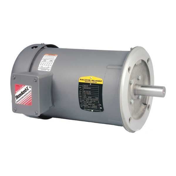 Three-Phase AC Induction Motor, 1/4 HP, 56C Frame, 230V AC, 460V AC Voltage, 1,735 Nameplate RPM