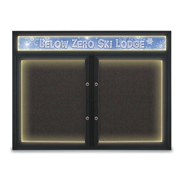 Corkboard, Black/Black, 48"x36"