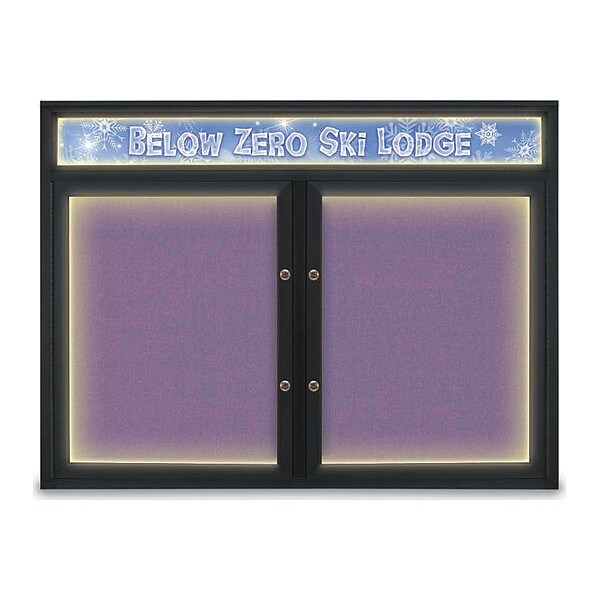 Corkboard, Amethyst/Black, 48"x36"