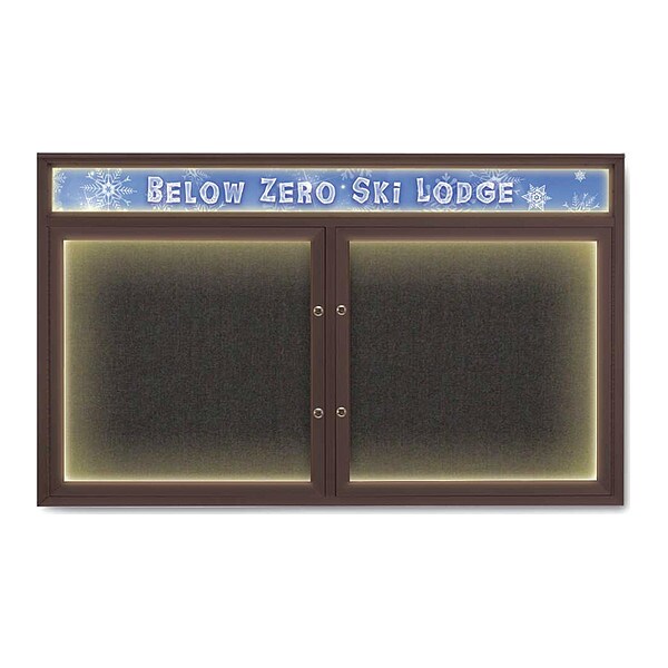 Corkboard, Black/Bronze, 60"x36"