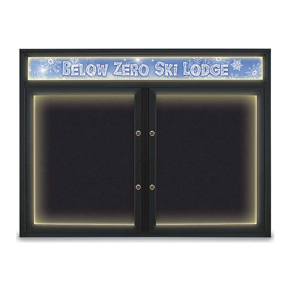 Corkboard, Rubber/Black, 48"x36"