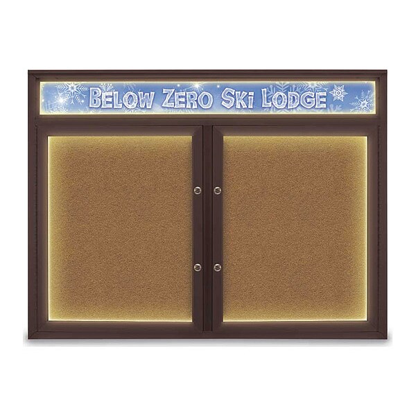 Corkboard, Synthetic Cork/Bronze, 48"x36"