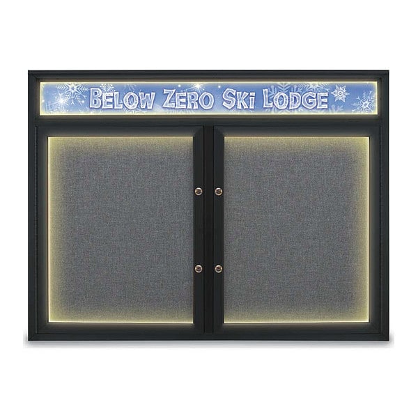 Corkboard, Medium Grey/Black, 48"x36"