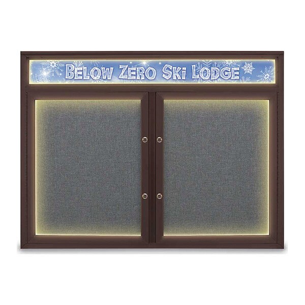 Corkboard, Medium Grey/Bronze, 48"x36"
