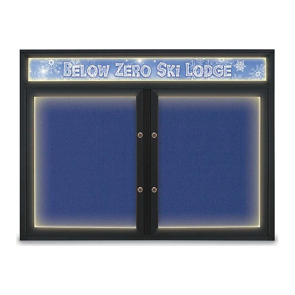 Corkboard, Cobalt Accent/Black, 48"x36"
