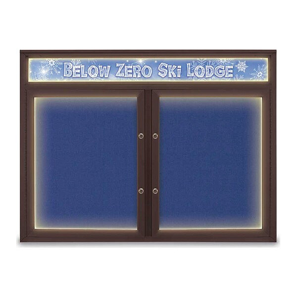 Corkboard, Cobalt Accent/Bronze, 48"x36"