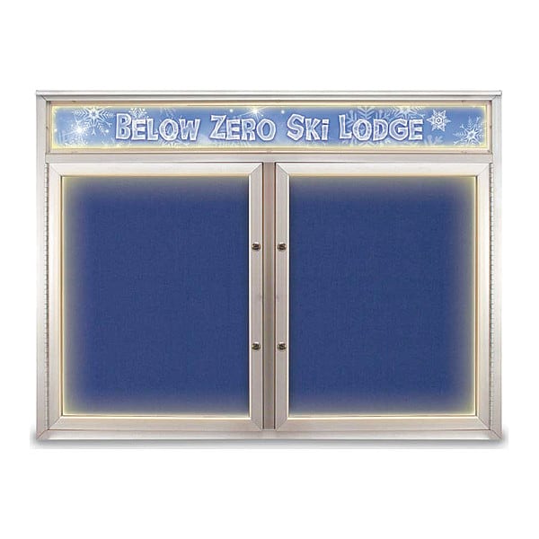 Corkboard, Cobalt Accent/Satin, 48"x36"