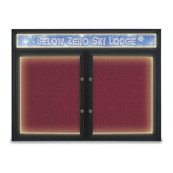 Corkboard, Deep Burgundy/Black, 48"x36"
