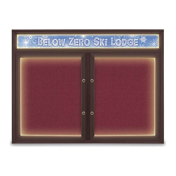 Corkboard, Deep Burgundy/Bronze, 48"x36"