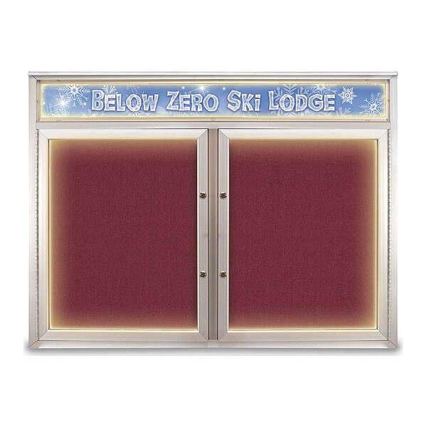 Corkboard, Deep Burgundy/Satin, 48"x36"
