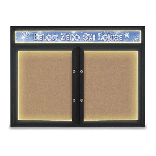 Corkboard, Buff/Black, 48"x36"