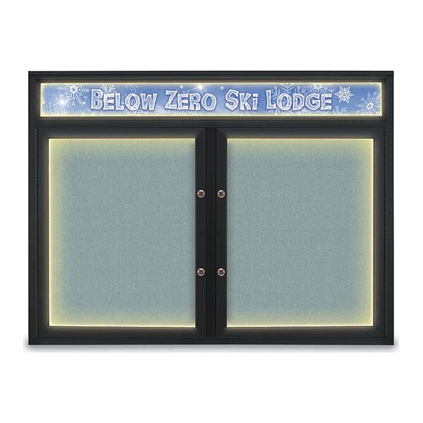 Corkboard, Cloud/Black, 48"x36"