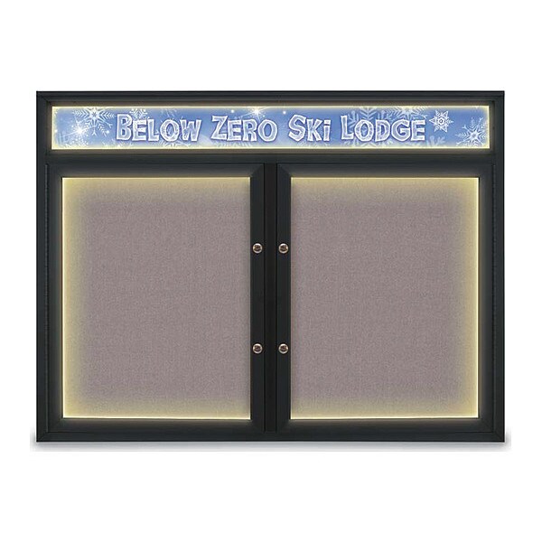 Corkboard, Surf/Black, 48"x36"