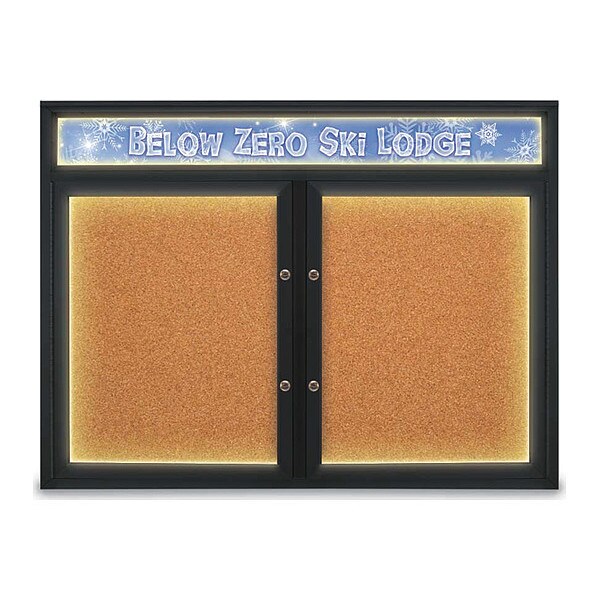 Corkboard, Cork/Black, 48"x36"