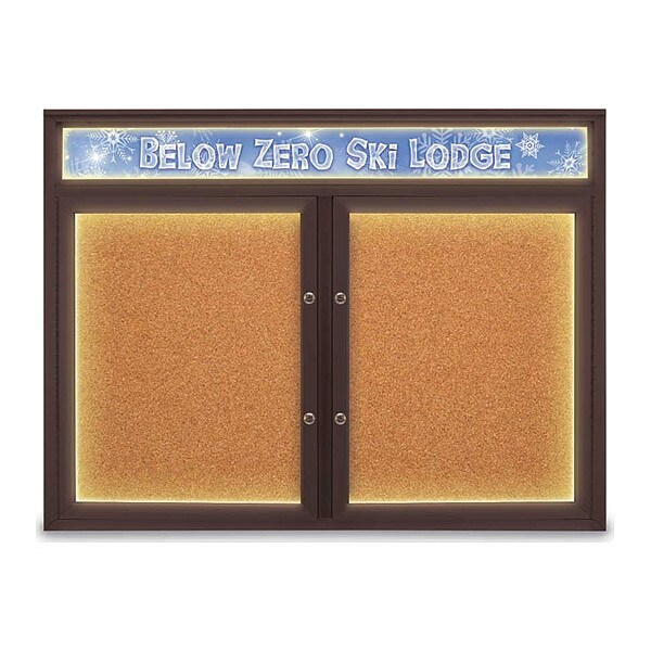 Corkboard, Cork/Bronze, 48"x36"