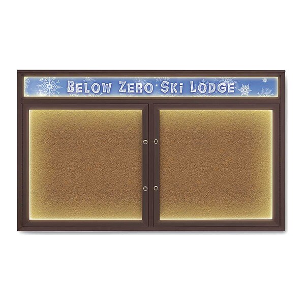 Corkboard, Synthetic Cork/Bronze, 60"x36"