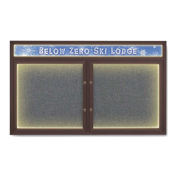 Corkboard, Medium Grey/Bronze, 60"x36"
