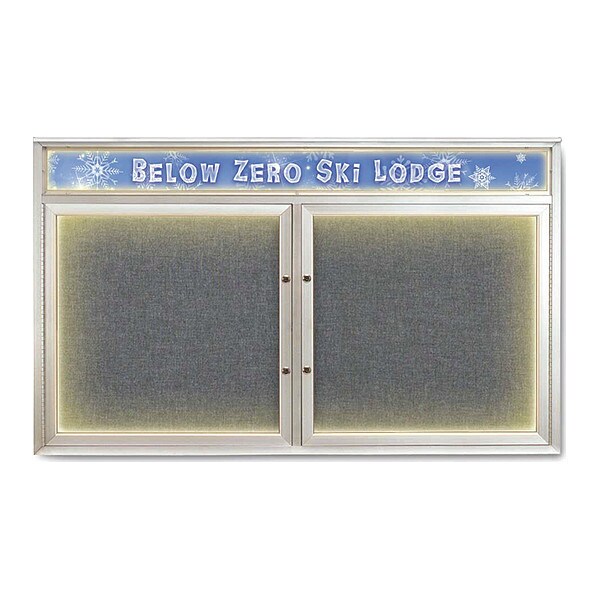 Corkboard, Medium Grey/Satin, 60"x36"