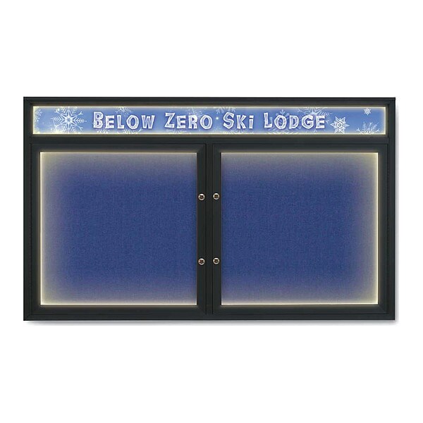 Corkboard, Cobalt Accent/Black, 60"x36"