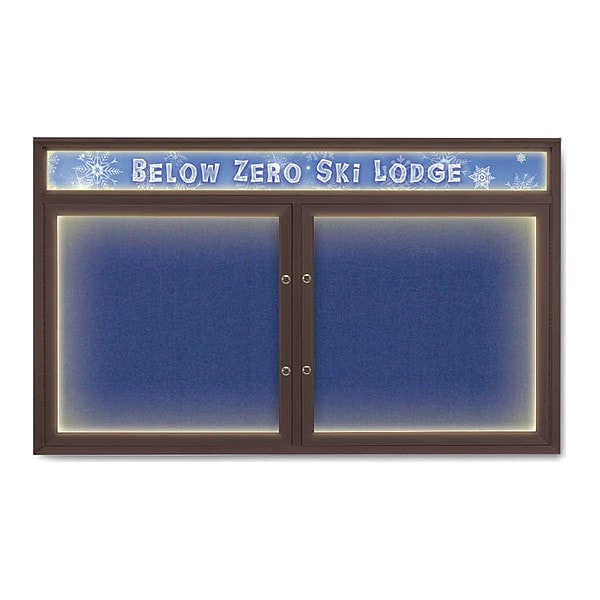 Corkboard, Cobalt Accent/Bronze, 60"x36"