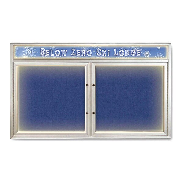 Corkboard, Cobalt Accent/Satin, 60"x36"