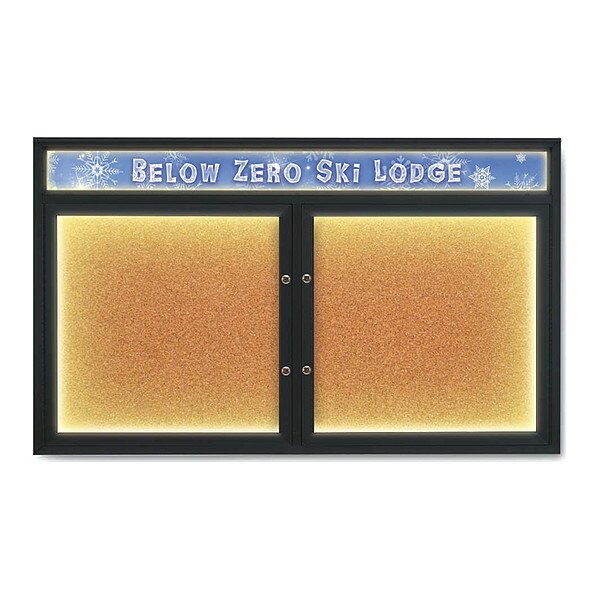 Corkboard, Cork/Black, 60"x36"