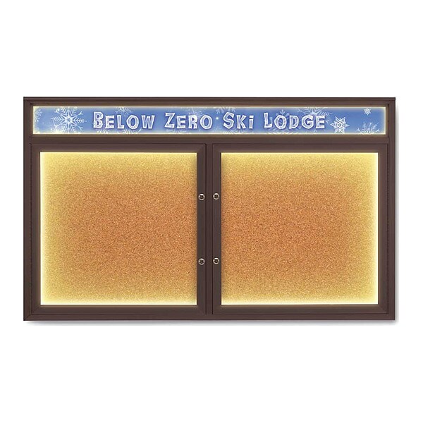 Corkboard, Cork/Bronze, 60"x36"